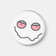 Goofy Smile Round Magnet