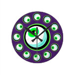 Googley Spooky Halloween Eyeballs Wallclocks