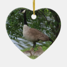 Goose and Goslings Christmas Ornaments