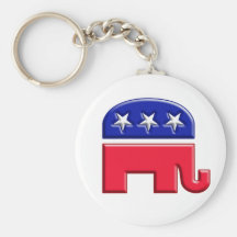 GOP Elephant Logo Key Chains