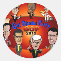 GOP Get Obama Party Sticker