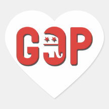 GOP HEART STICKERS