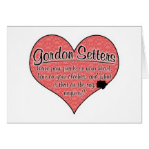Gordon Setter Paw Prints Dog Humour Card