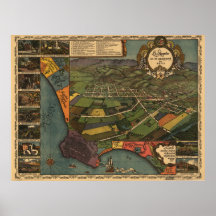 Gores, fecit ,Los Angeles 1871. Cal Poster