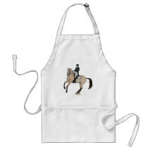 Gorgeous Buckskin Dressage Horse Art Aprons