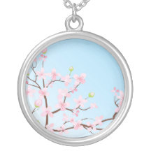 Gorgeous Customisable Pastel Cherry Blossom Personalized Necklace
