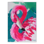 Gorgeous Flamingo Bird Tropical    Art Print Greeting Cards