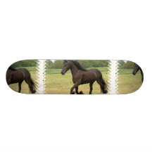 Gorgeous Friesian Horse Custom Skateboard