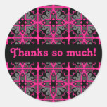 Gorgeous kaleidoscope in hot pink, grey and black sticker