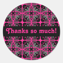 Gorgeous kaleidoscope in hot pink, grey and black sticker