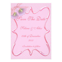 Gorgeous Pink Save the Date Invites