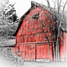 Gorgeous Red Barn Photo Sculpture