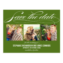 Gorgeous Script Save The Date Card Postcard