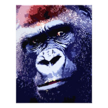 Gorilla Face Invitations - Funny Gorillas