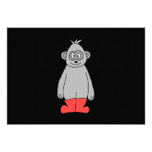 Gorilla in Red Boots. Personalized Invite