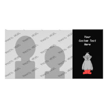 Gorilla in Red Boots. Personalized Photo Card