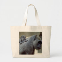 Gorilla Mother and Baby Tote Bag