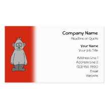 Gorilla Wearing Boots. Business Card