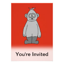 Gorilla Wearing Boots. Personalized Announcements