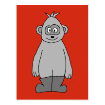 Gorilla Wearing Boots. Post Card