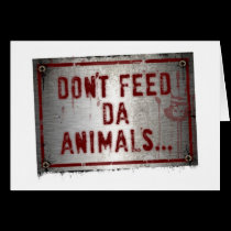 Gorilla Zoe Card - Don't Feed Da Animals cards