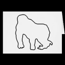 Gorilla Zoe Card - Gorilla Outline cards