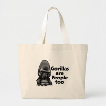 Gorillas are People too Canvas Bag