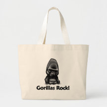Gorillas Rock! Tote Bags