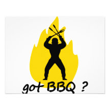 got BBQ? with flame icon Custom Announcement