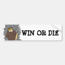 GoT Brute Hoot Owl King Bumper Sticker