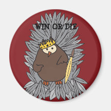 GoT Brute Hoot Owl King Fridge Magnet