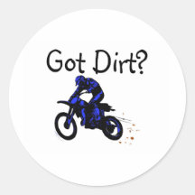 Got Dirt Motorcycle Round Stickers