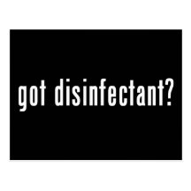 got disinfectant? postcards