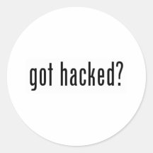 got hacked? stickers
