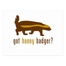 got honey badger? post cards