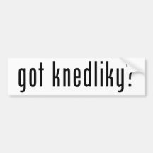 got knedliky? bumper sticker