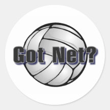 Got Net Volleyball Round Sticker