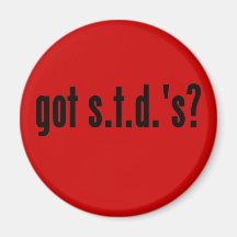 got s.t.d.'s refrigerator magnets