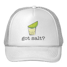 Got Salt? Tequila Shot with Lime Mesh Hats