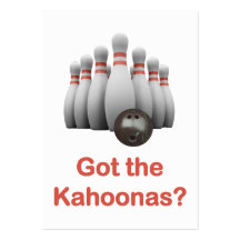 Got the Kahoonas Bowling Business Card Template