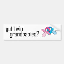 Got Twin Grandbabies? Bumper Sticker