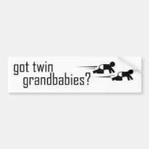 Got Twin Grandbabies? Bumper Sticker