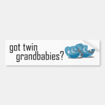 Got Twin Grandbabies? Bumper Sticker