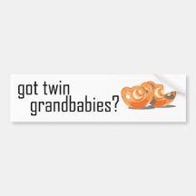 Got Twin Grandbabies? Bumper Sticker