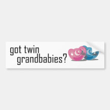 Got Twin Grandbabies? Bumper Sticker