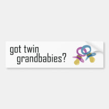 Got Twin Grandbabies? Bumper Stickers