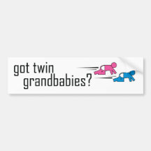Got Twin Grandbabies? Bumper Stickers