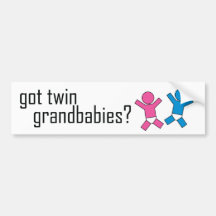 Got Twin Grandbabies? Bumper Stickers