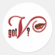 Got V - Vampire Blood Round Sticker