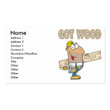 got wood carpenter humour funny design business card templates